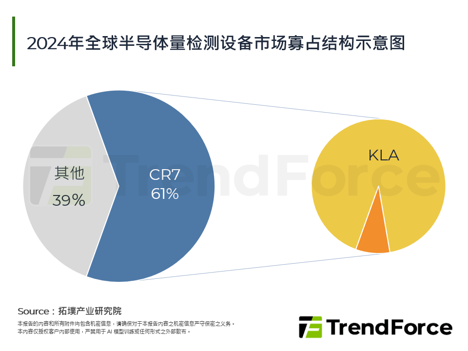 2024年全球半导体量检测设备市场寡占结构示意图